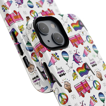 “Identity Mix” LGBTQIA+ Collage MagSafe® Tough iPhone Case