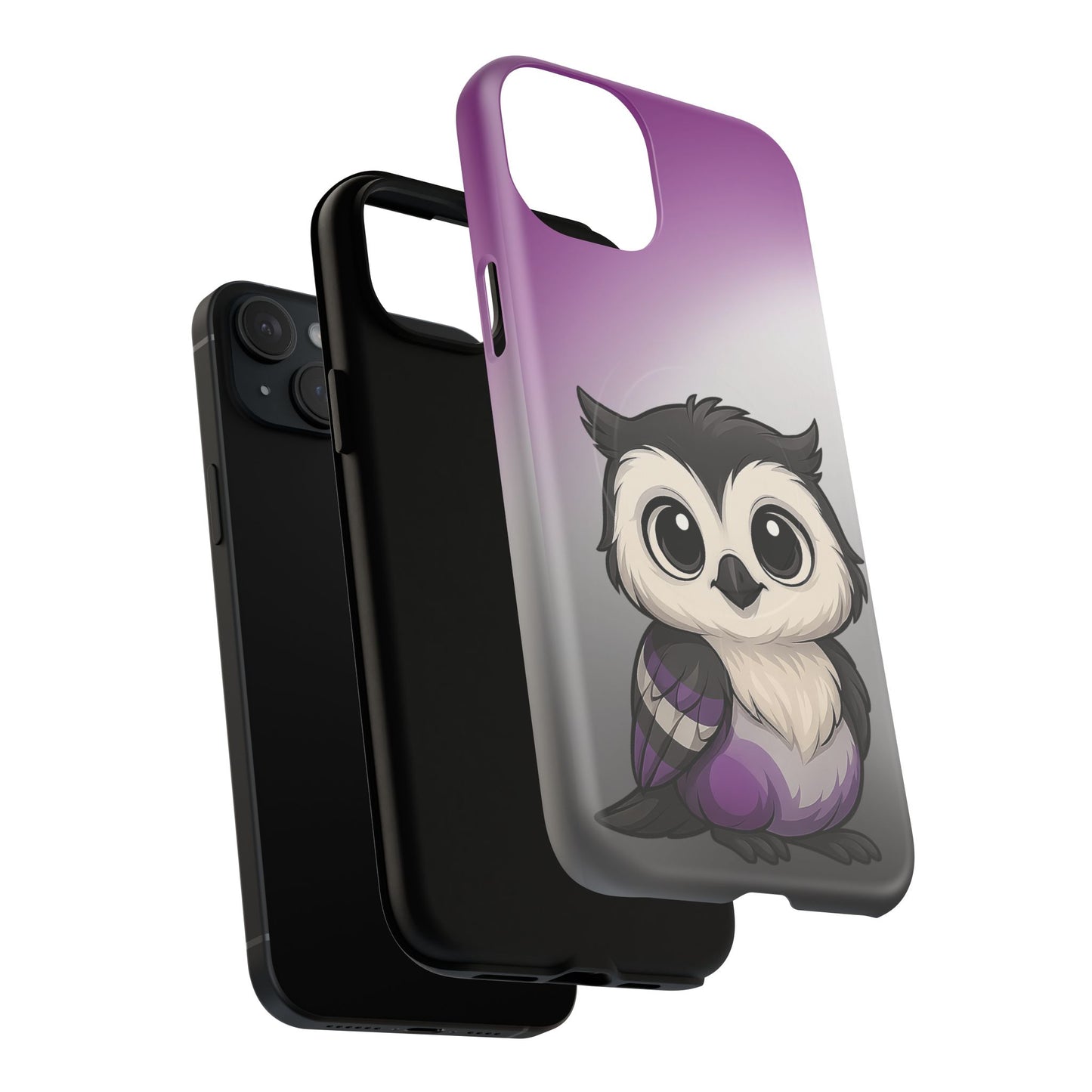 "ace-wise" – asexual pride owl magsafe® iphone tough case