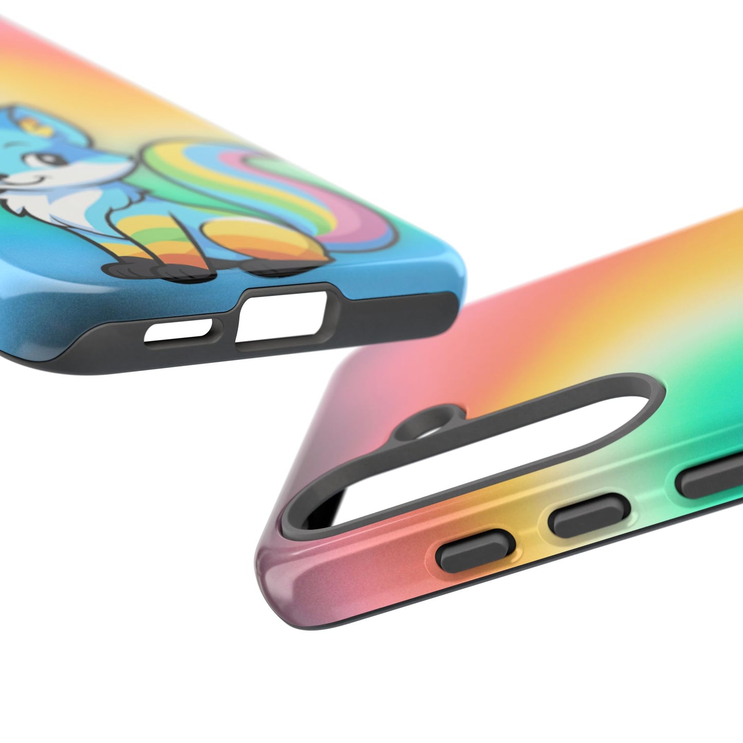 "queer as a fox" – queer pride fox android tough phone case