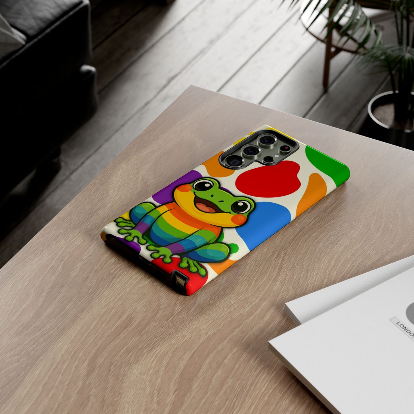 "rainbow ribbit" - lgbtqia+ pride frog android tough phone case