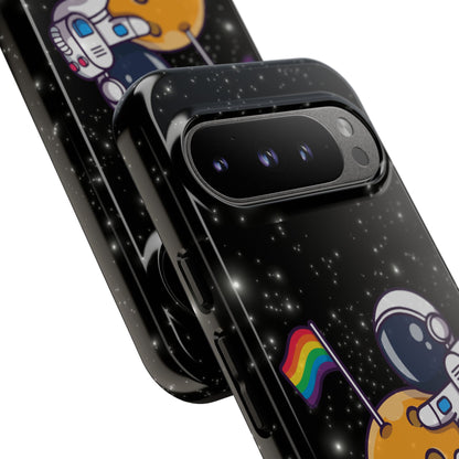 "Cosmic Queer" LGBTQIA+ Android Astronaut Tough Phone Case