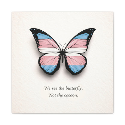 Trans Pride Butterfly | Metamorphosis Series Canvas Wall Art