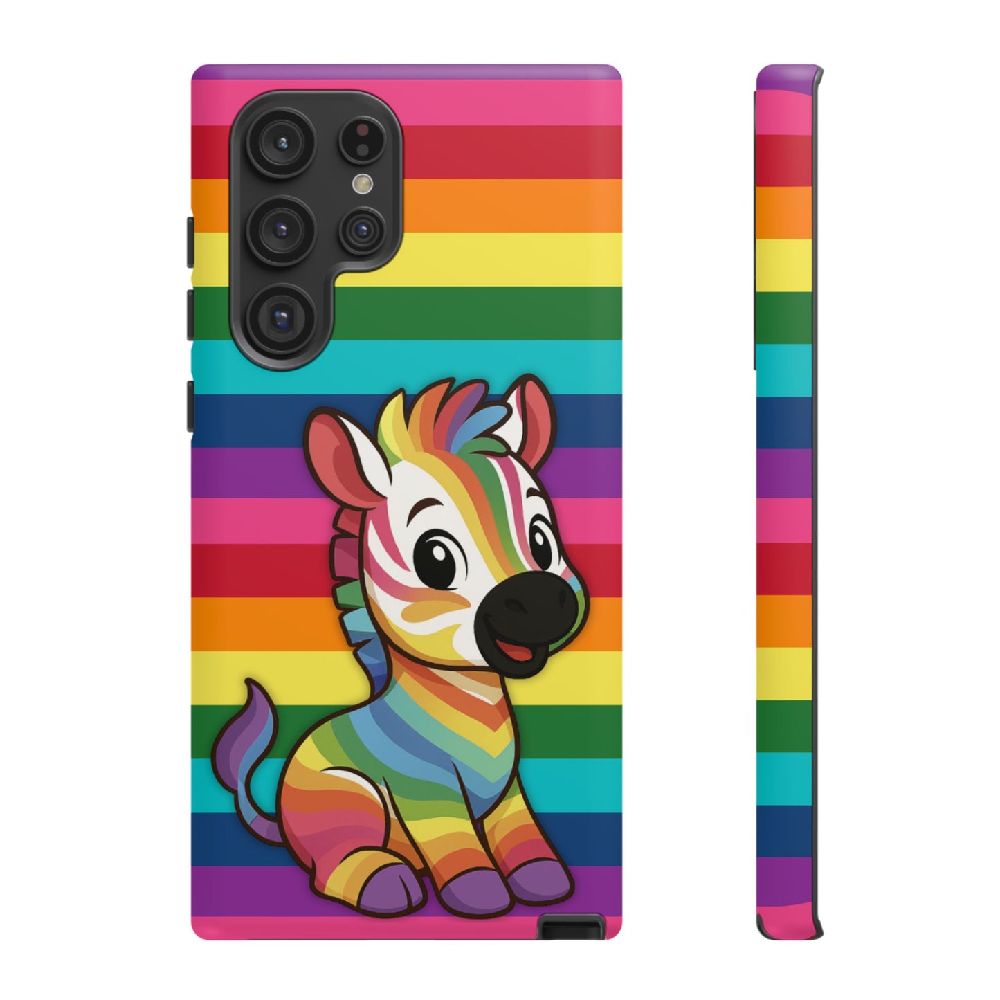 "zee the o.g." – original rainbow pride zebra android tough phone case