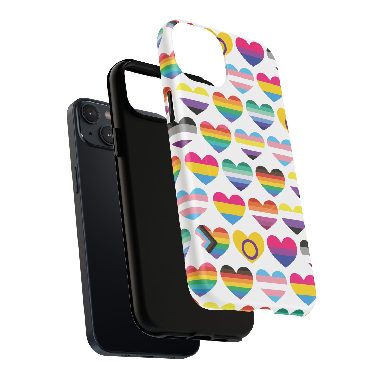 "proud hearts" lgbtqia+ love magsafe® iphone case