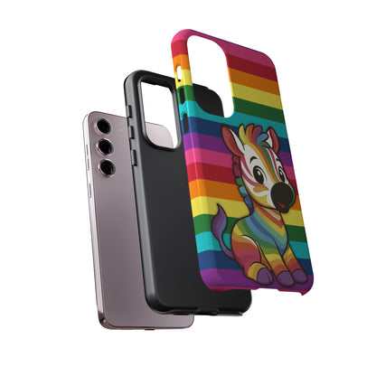 "Zee the O.G." – Original Rainbow Pride Zebra Android Tough Phone Case
