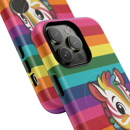 "Zee the O.G." – Original Rainbow Pride Zebra MagSafe® iPhone Tough Case