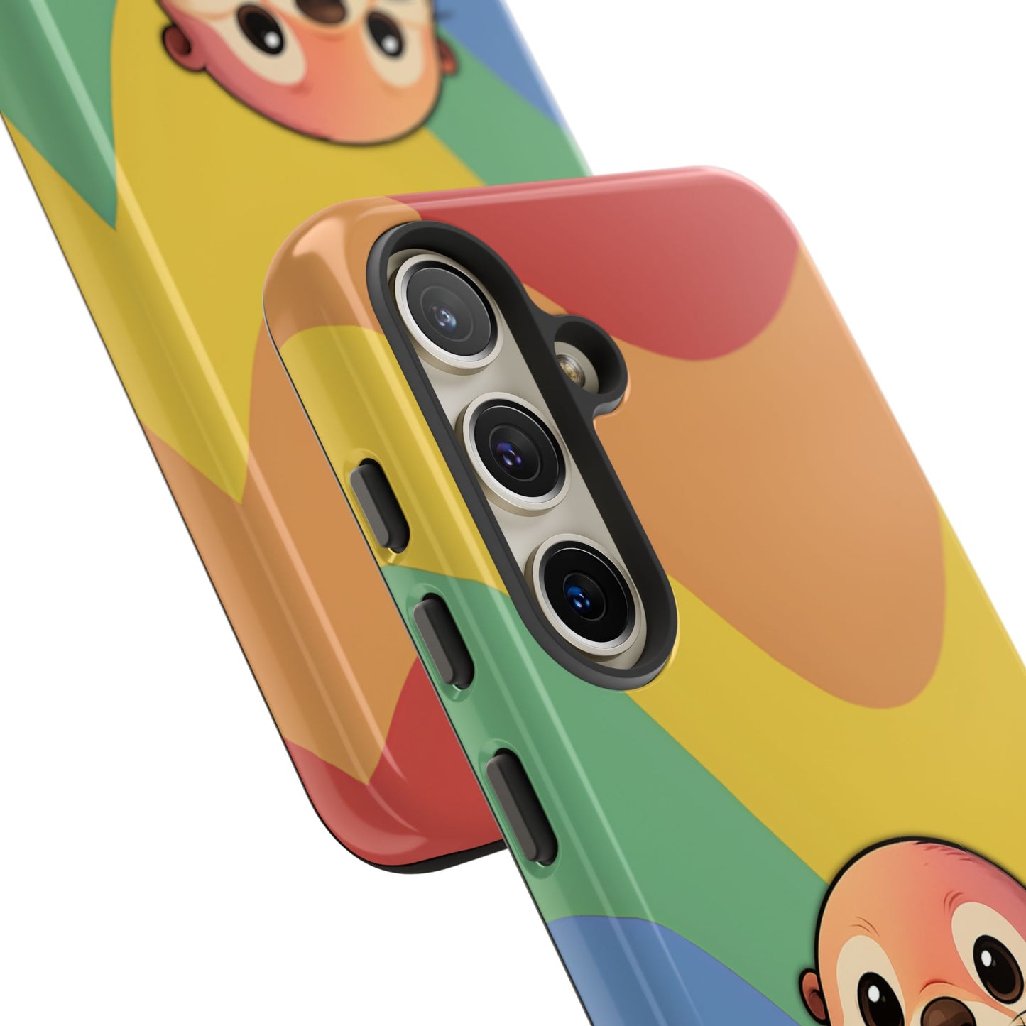 “otterly queer” – retro rainbow pride otter android tough phone case