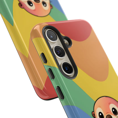 “Otterly Queer” – Retro Rainbow Pride Otter Android Tough Phone Case