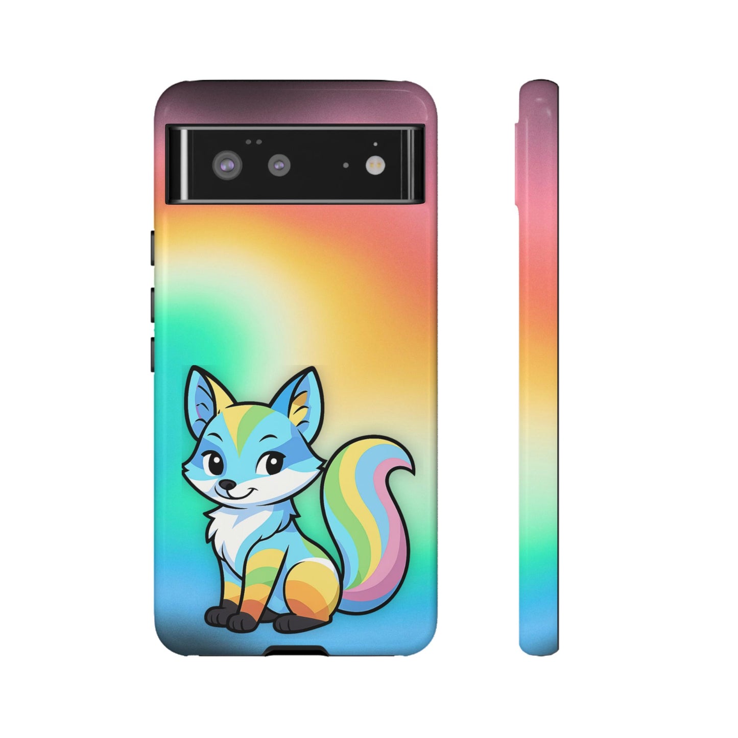 "queer as a fox" – queer pride fox android tough phone case