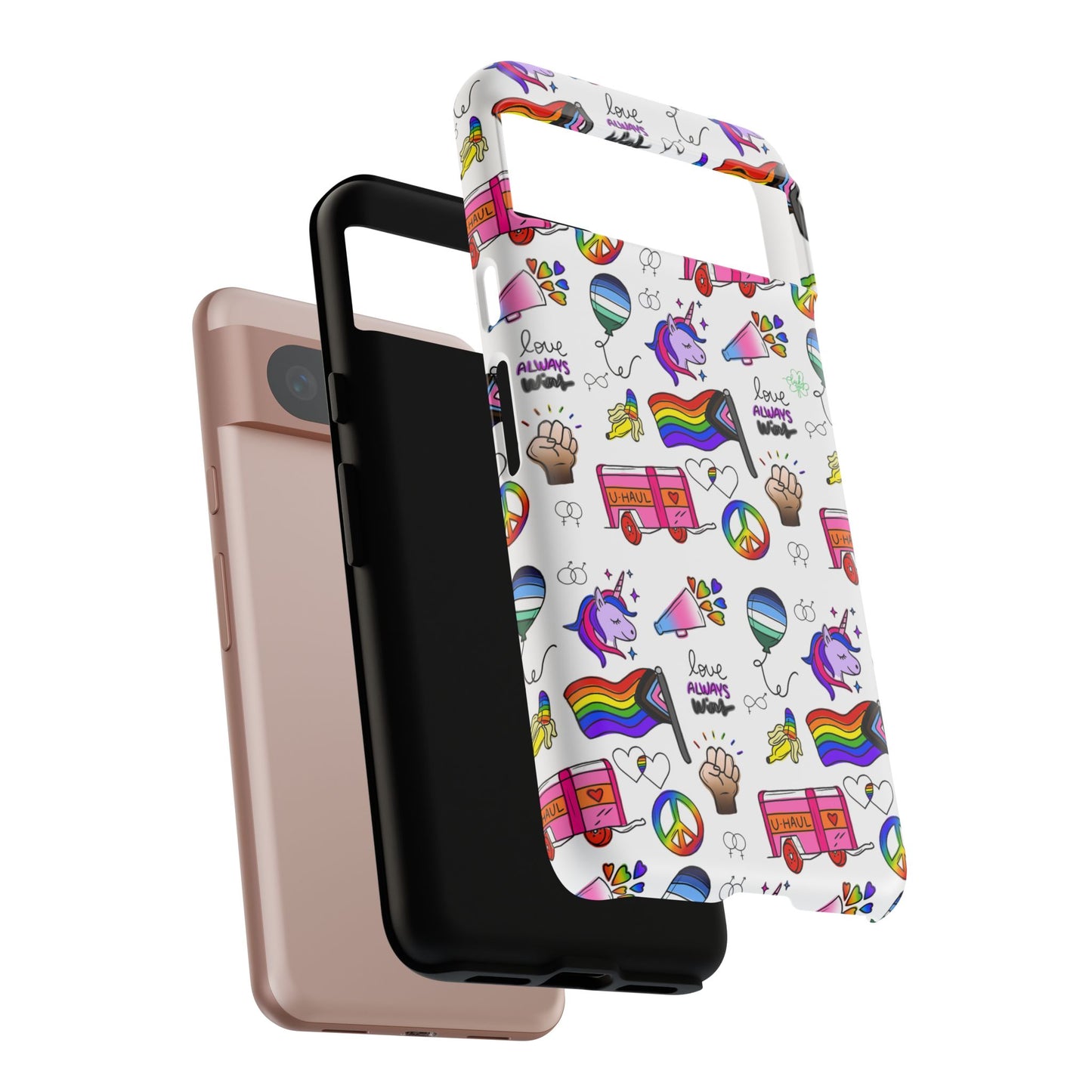 "identity mix" lgbtqia+ collage android tough phone case