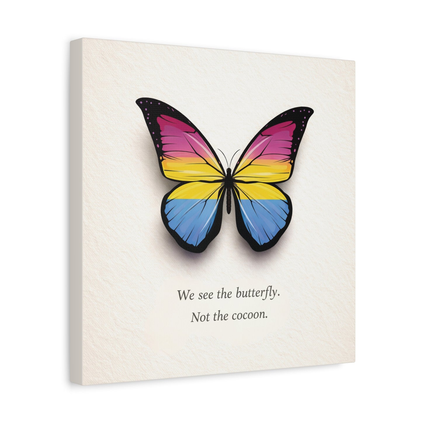pan pride butterfly | metamorphosis series canvas wall art
