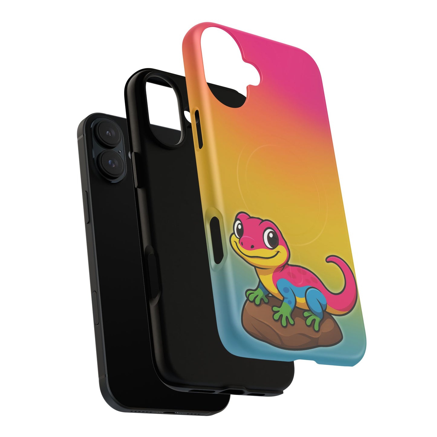 "pan-tastic voyage" – pansexual pride gecko magsafe® iphone tough case