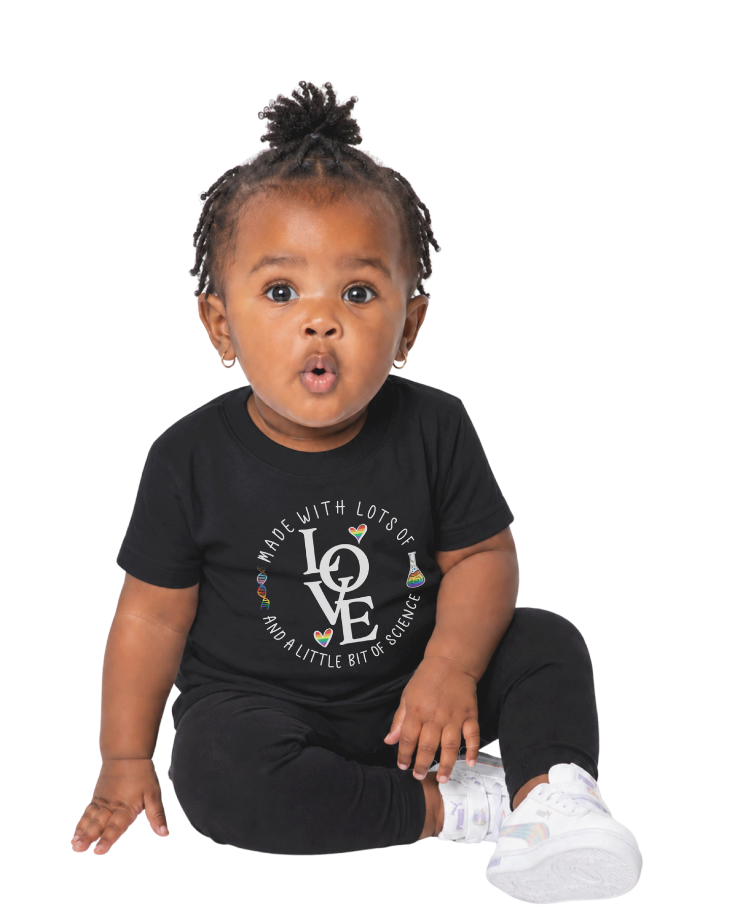 “made with love & science” baby jersey t-shirt