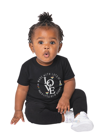 “Made With Love & Science” Baby Jersey T-Shirt