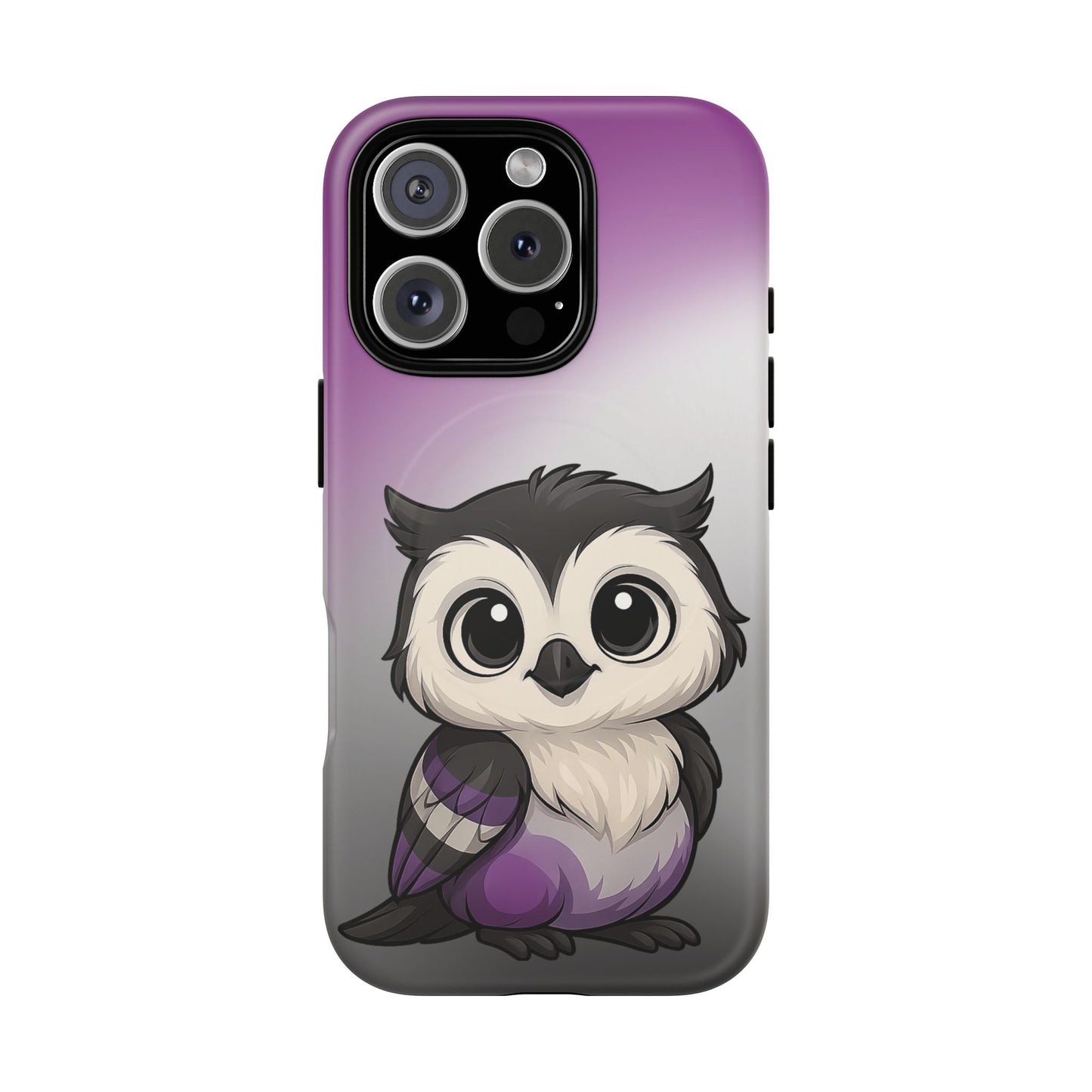 "ace-wise" – asexual pride owl magsafe® iphone tough case