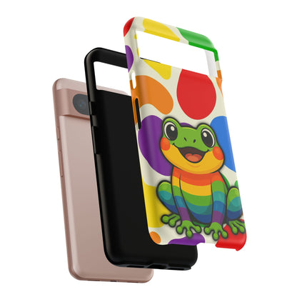 "Rainbow Ribbit" - LGBTQIA+ Pride Frog Android Tough Phone Case