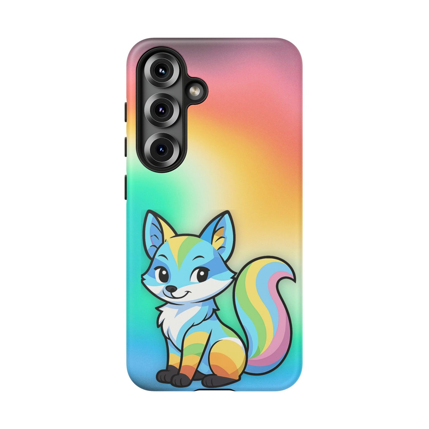 "queer as a fox" – queer pride fox android tough phone case