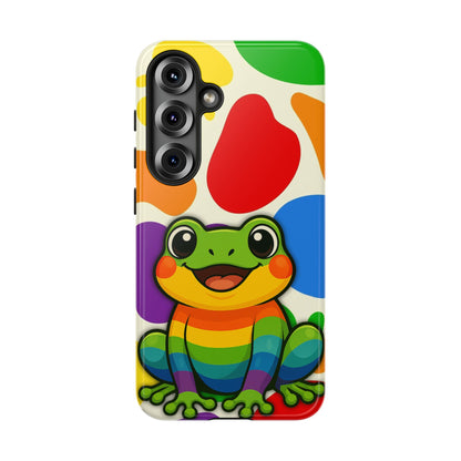 "Rainbow Ribbit" - LGBTQIA+ Pride Frog Android Tough Phone Case