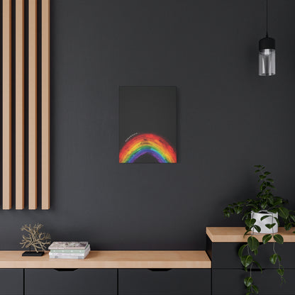 Somewhere. | Vibrant Abstract Watercolor Rainbow Canvas Wall Art
