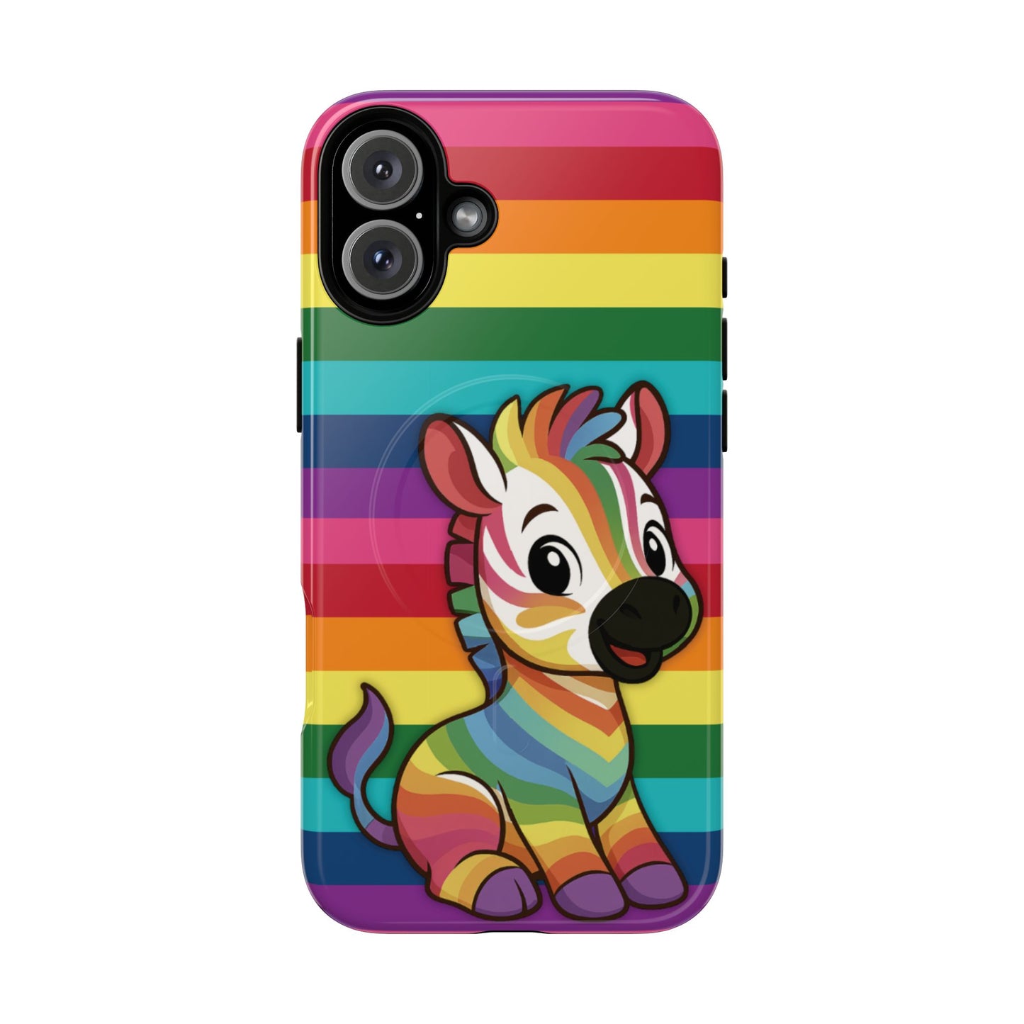 "zee the o.g." – original rainbow pride zebra magsafe® iphone tough case