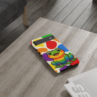 "Rainbow Ribbit" - LGBTQIA+ Pride Frog Android Tough Phone Case