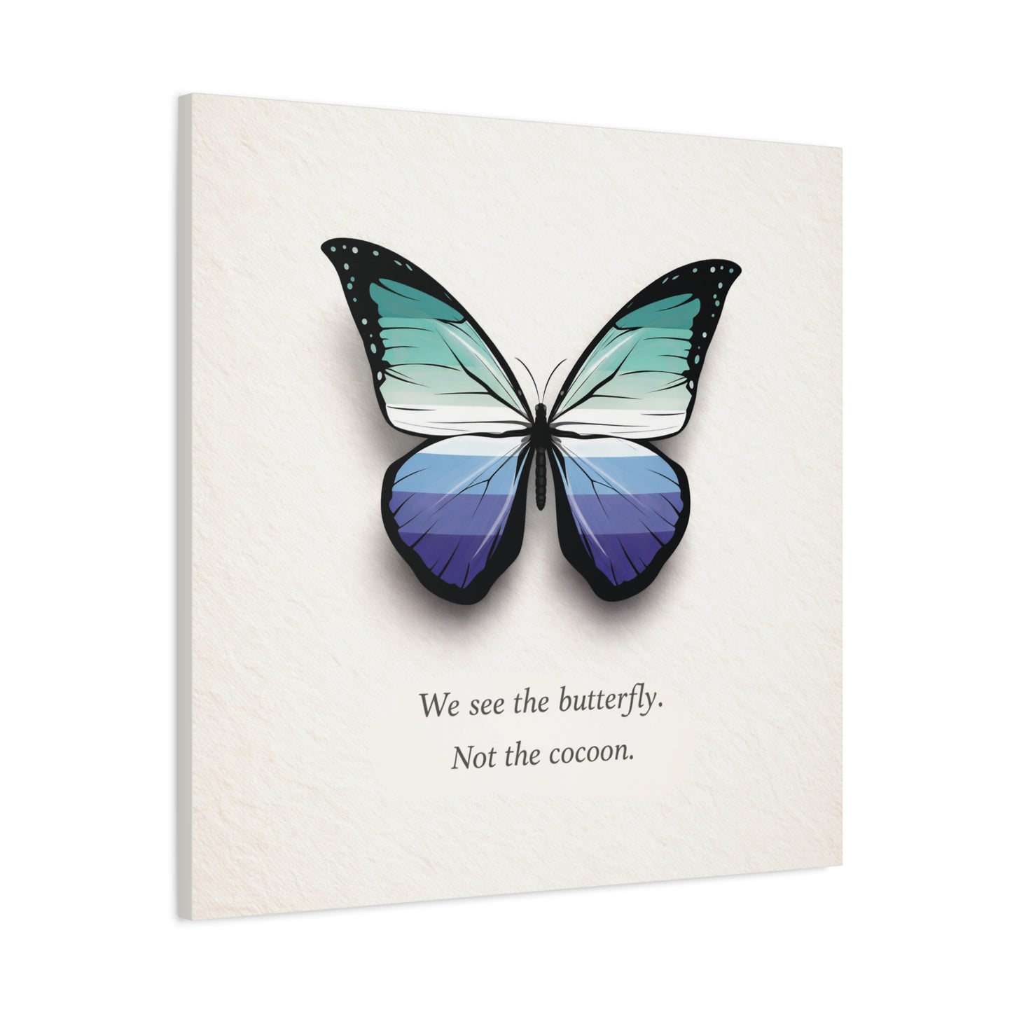 gay male pride butterfly | metamorphosis series canvas wall art