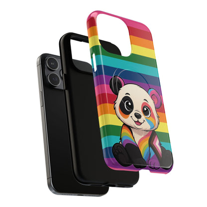 "PrideCub" – Progress + Rainbow Pride Panda MagSafe® iPhone Tough Case