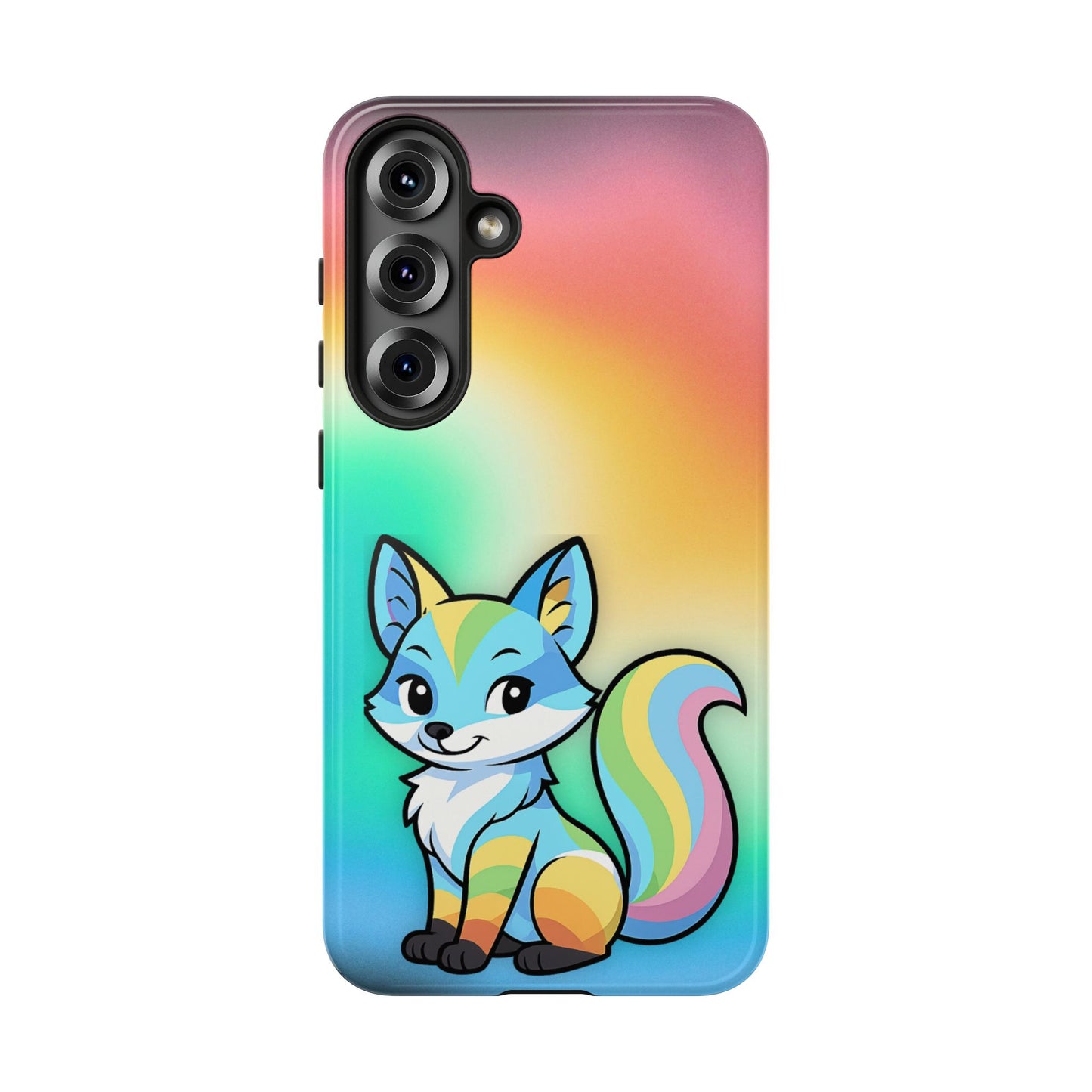 "queer as a fox" – queer pride fox android tough phone case