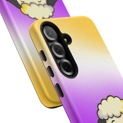 "NonbiBaaary" – Nonbinary Pride Sheep Android Tough Phone Case
