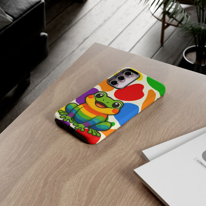 "Rainbow Ribbit" - LGBTQIA+ Pride Frog Android Tough Phone Case