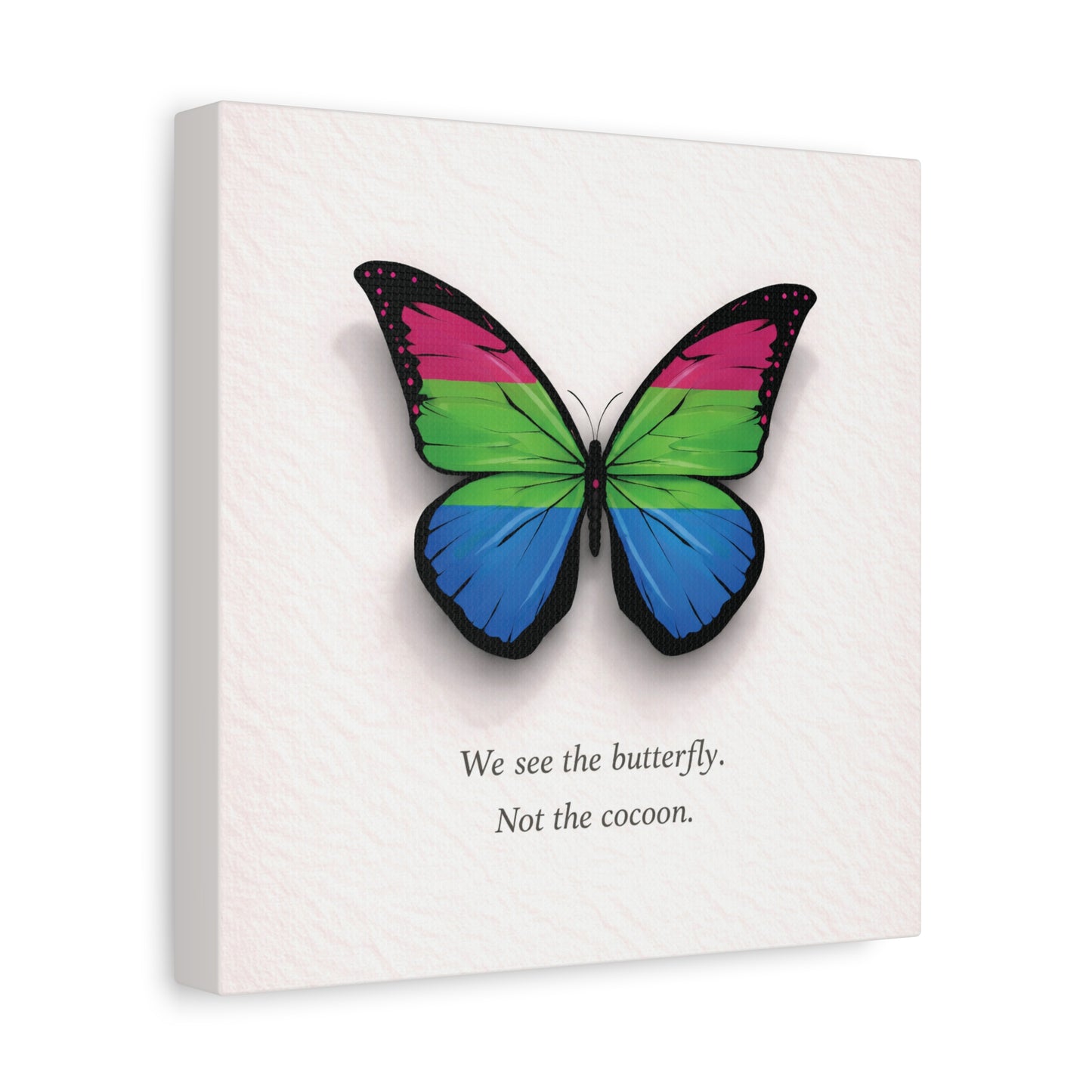poly pride butterfly | metamorphosis series canvas wall art
