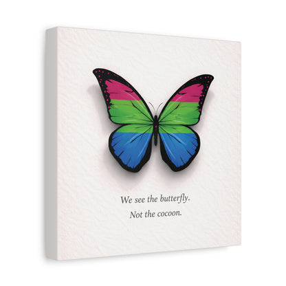 Poly Pride Butterfly | Metamorphosis Series Canvas Wall Art