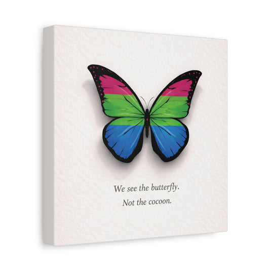 Poly Pride Butterfly | Metamorphosis Series Canvas Wall Art