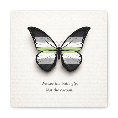 Agender Pride Butterfly | Metamorphosis Series Canvas Wall Art