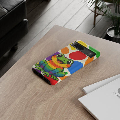 "Rainbow Ribbit" - LGBTQIA+ Pride Frog Android Tough Phone Case