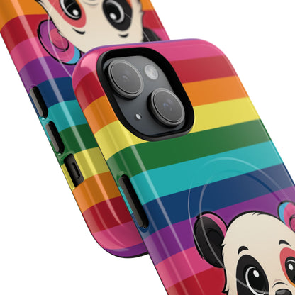 "PrideCub" – Progress + Rainbow Pride Panda MagSafe® iPhone Tough Case