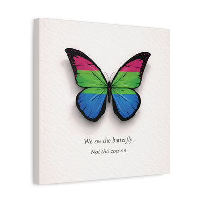 Poly Pride Butterfly | Metamorphosis Series Canvas Wall Art