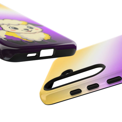 "NonbiBaaary" – Nonbinary Pride Sheep Android Tough Phone Case