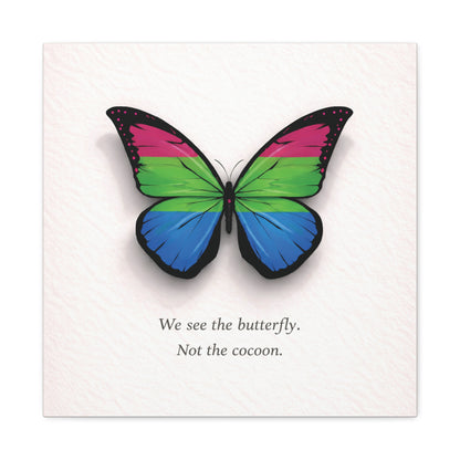 Poly Pride Butterfly | Metamorphosis Series Canvas Wall Art