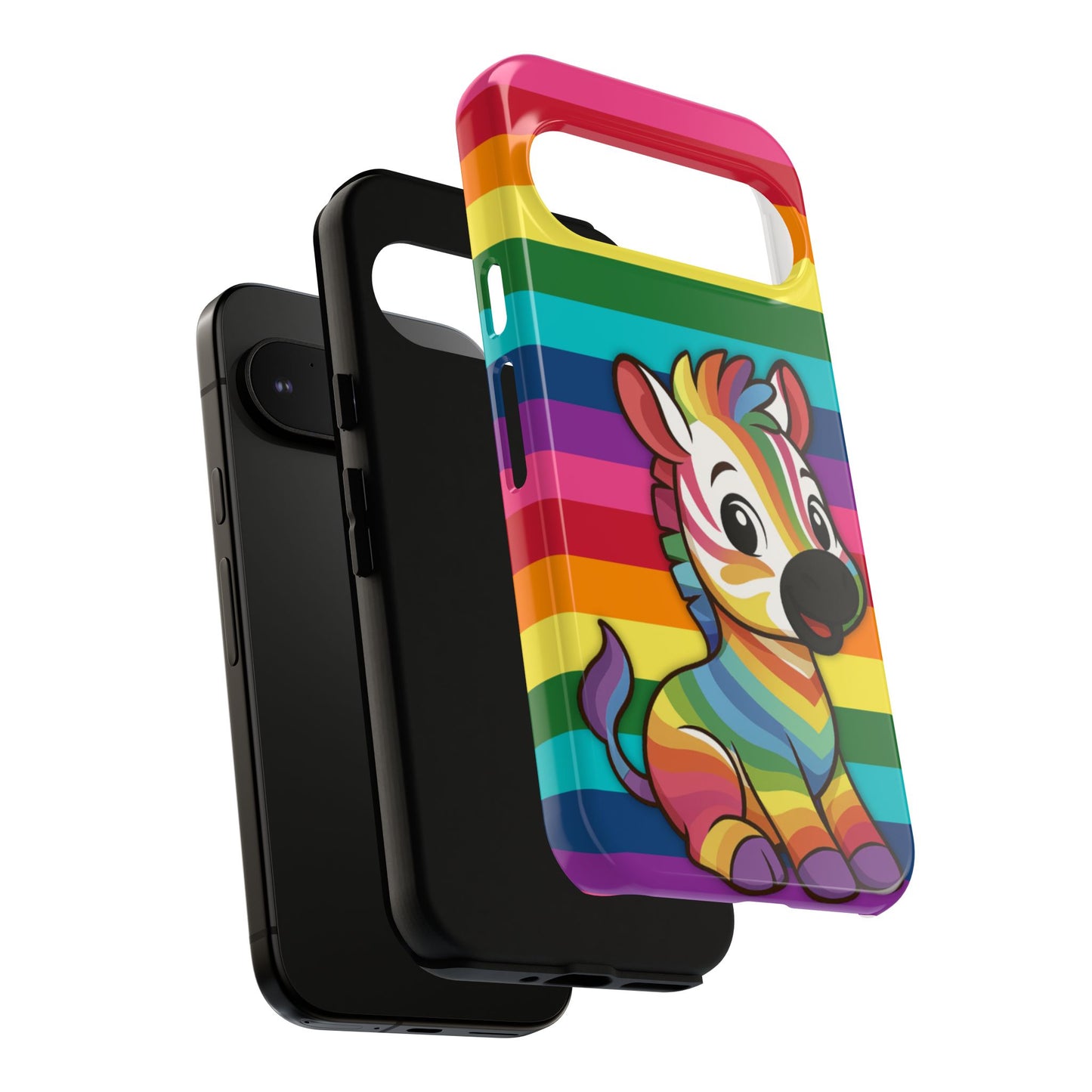 "zee the o.g." – original rainbow pride zebra android tough phone case