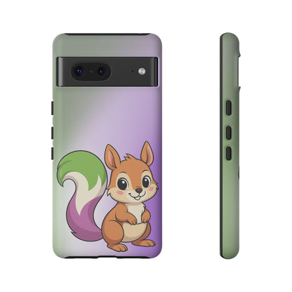 "Queeriosity"– Genderqueer Squirrel Pride Android Tough Phone Case