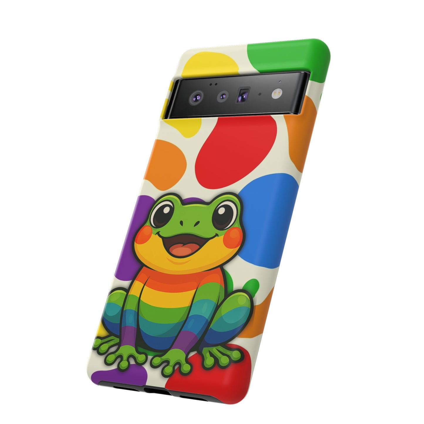"rainbow ribbit" - lgbtqia+ pride frog android tough phone case