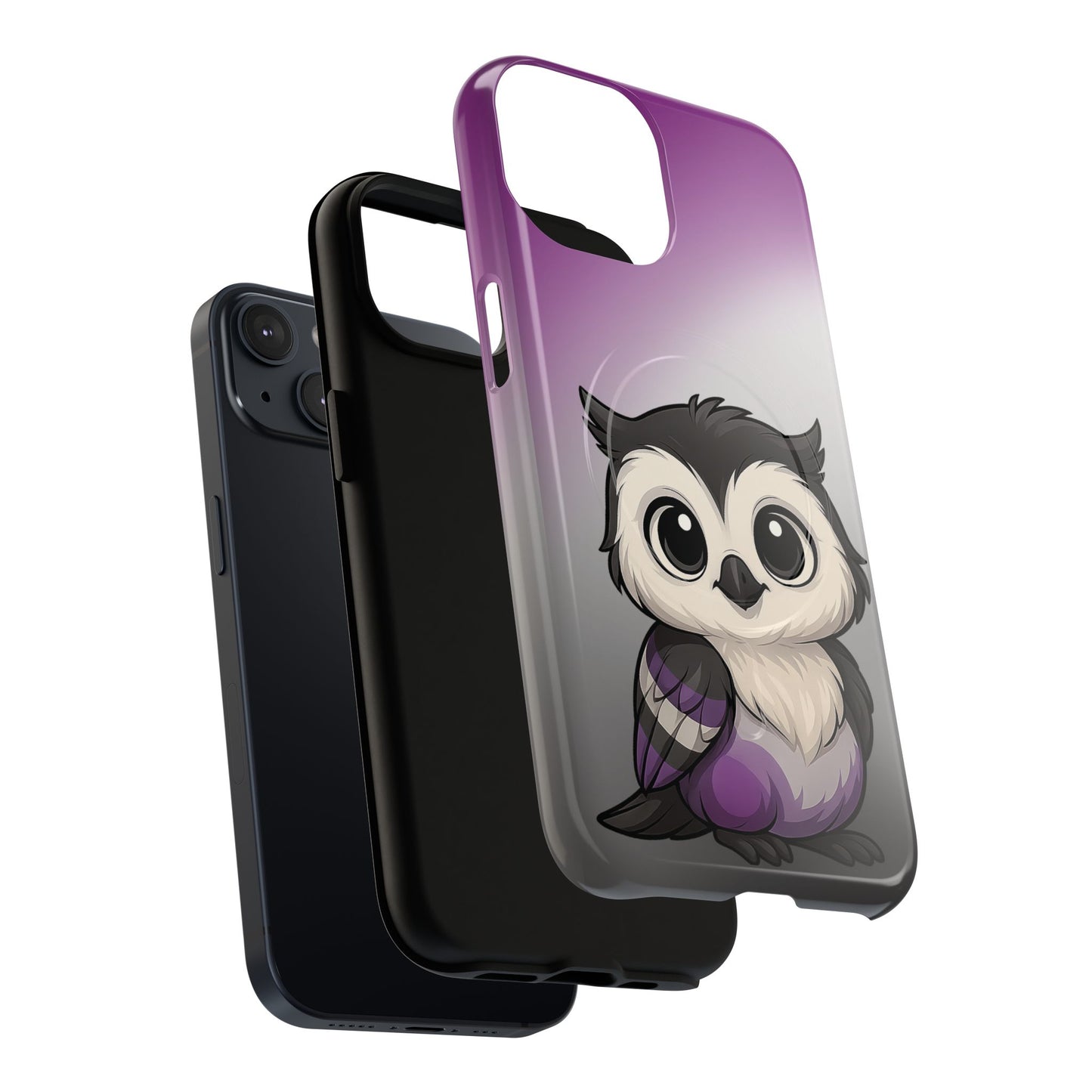"ace-wise" – asexual pride owl magsafe® iphone tough case