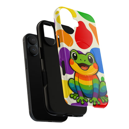 "Rainbow Ribbit" - LGBTQIA+ Pride Frog MagSafe® iPhone Tough Case