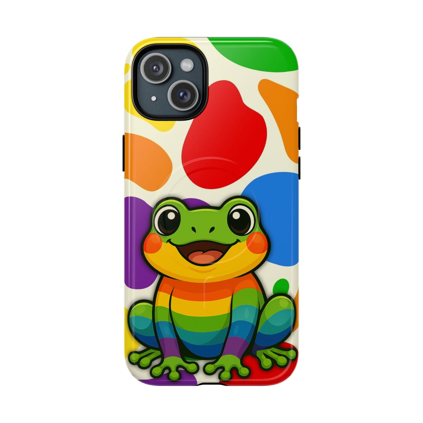 "rainbow ribbit" - lgbtqia+ pride frog magsafe® iphone tough case