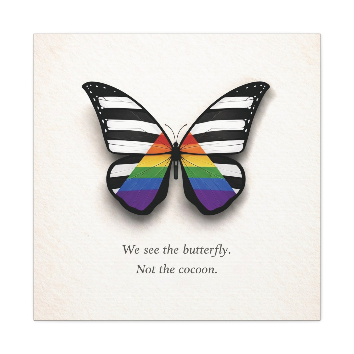 ally pride butterfly | metamorphosis series canvas wall art