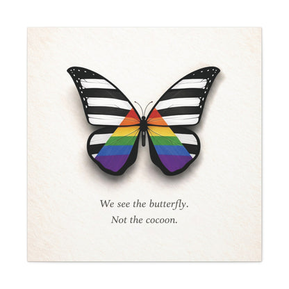 Ally Pride Butterfly | Metamorphosis Series Canvas Wall Art