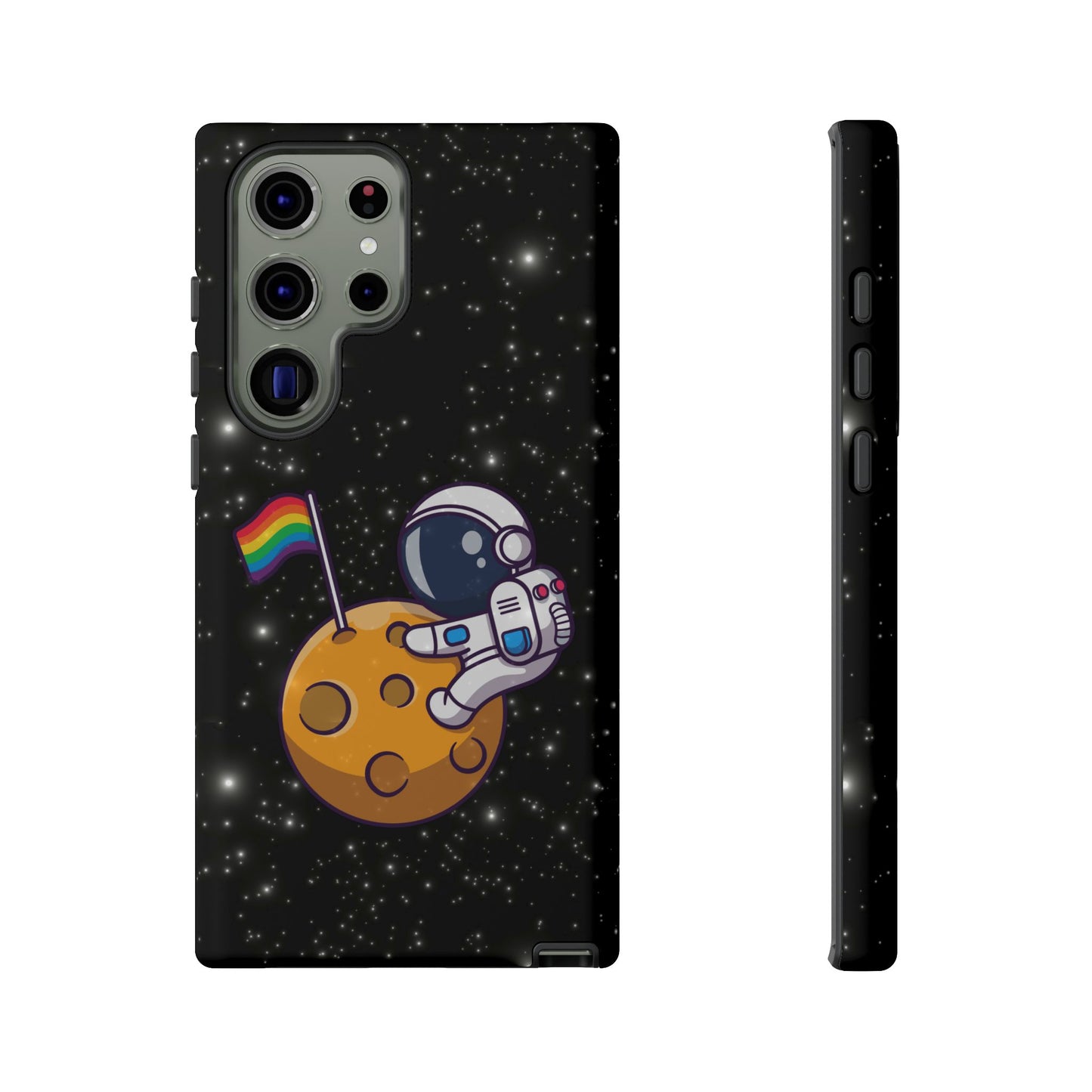 "cosmic queer" lgbtqia+ android astronaut tough phone case