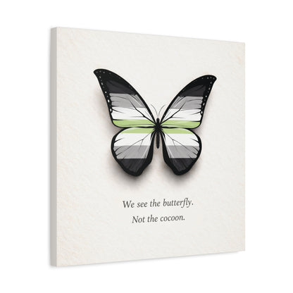 Agender Pride Butterfly | Metamorphosis Series Canvas Wall Art