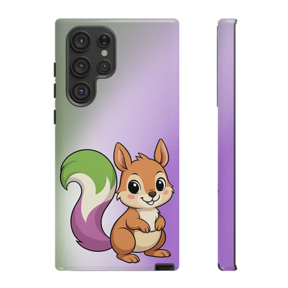 "Queeriosity"– Genderqueer Squirrel Pride Android Tough Phone Case